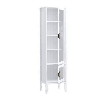 Шкаф Бридж узкий с 2 стеклянными дверями